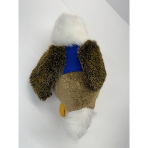 Bald Eagle Plush Logo Bear 12 Inch Point Eagles Removable Blue Shirt Stuffed - Picture 5 of 9